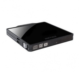 Buffalo MediaStation Quemador Pórtatil, DVD-R 8x, CD x24, USB 2.0, Externo, Negro 