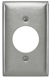 Burndy Placa para Pared SS720, 1 Puerto, Acero Inoxidable 