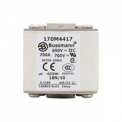 Fusible Industrial Bussmann Clase aR, 700A, 690V 