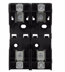 Portafusibles Bussmann Clase R, 2 Polos, 60A, 250V, Negro 