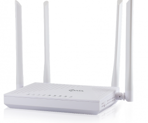 C-Data Unidad de Red Óptica FD504GW-DX-R461, Inalámbrico, 300 Mbit/s, 1x GPON + 4x RJ-45, 2.4/5GHz, 4 Antenas Externas de 5dBi 