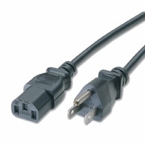 C2G Cable de Poder NEMA 5-15 Macho - C13 Hembra, 90cm, Negro 