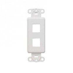 C2G Placa de Pared de 2 Puertos Tipo Keystone, Blanco 