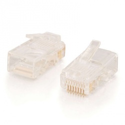 C2G Jack de Red Modular Cat5e, RJ-45, Transparente, 100 Piezas 