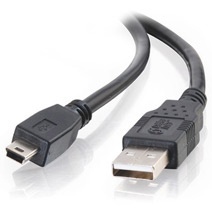 C2G Cable USB A Macho - Mini USB B Macho, 2 Metros, Negro 
