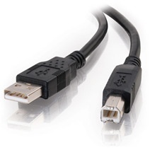 C2G Cable USB A Macho - USB B Macho, 2 Metros, Negro 