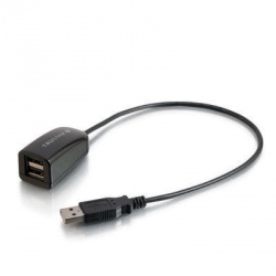 C2G Hub USB A Macho - 2x USB A Hembra, 480Mbps, Negro 