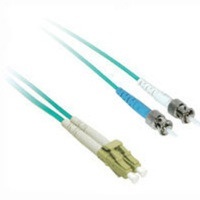 C2G Cable Fibra Óptica Dúplex Multimodo OM3 LC Macho - ST Macho, 50/125, 5 Metros, Aqua 