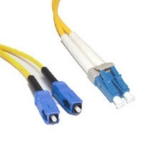 C2G Cable Fibra Óptica Dúplex Monomodo OS2 LC Macho - SC Macho, 9/125, 7 Metros, Amarillo 