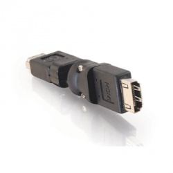 C2G Adaptador Rotativo 360 Grados HDMI Hembra - HDMI Hembra, Negro 