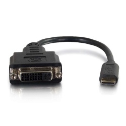 C2G Adaptador Mini HDMI Macho - DVI-D Macho, Negro 