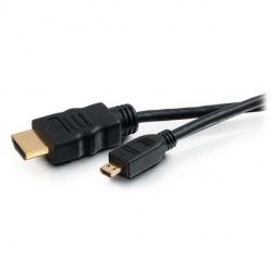 C2G Cable HDMI de Alta Velocidad Micro HDMI Macho - HDMI Macho, 3 Metros, Negro 