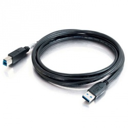 C2G Cable USB A Macho -  USB B Macho, 3 Metros, Negro 
