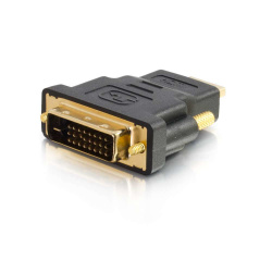 C2G Adaptador HDMI Macho - DVI-D Dual Link Macho, Negro/Dorado 