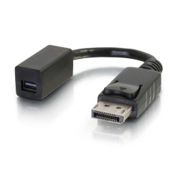 C2G Adaptador DisplayPort Macho - Mini DisplayPort Hembra, Negro 
