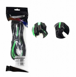 Cablemod Cable de Poder PCI-E 16-pin Macho - PCI-E 16-pin Hembra, 45cm, Negro/Verde 