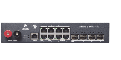 Switch Cambium Networks MX-TX1012GXPA-20, 4 Puertos SFP+, 96 Gbit/s, 16000 Entradas, Administrado  