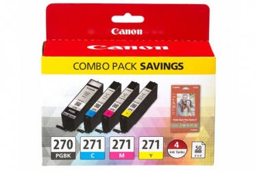 Cartucho Canon PGI-270/CLI-271 Negro/Cian/Magenta/Amarillo, 4 Piezas 