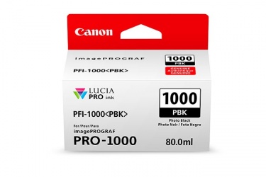 Cartucho Canon PFI-1000 Negro Fotográfico, 80ml 