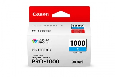 Cartucho Canon PFI-1000 Cian, 80ml 