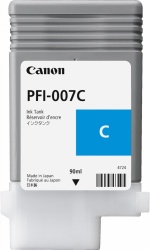 Tanque de Tinta Canon PFI-007C Cian, 90ml 