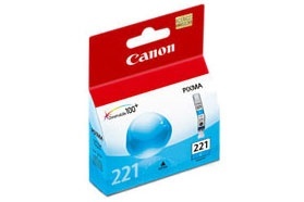 Cartucho Canon CLI-221 Cian, 530 Páginas 