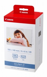 Canon Kit Cartucho y Papel KP-108IN, 108 Páginas de 4'' x 6'', 3 Cartuchos Color 