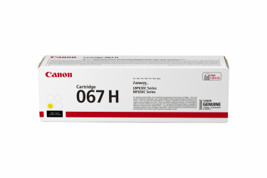 Tóner Canon Cartridge 067H Alto Rendimiento Amarillo, 2.350 Páginas  