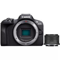 Cámara Reflex Canon Mirrorless EOS R100 RF-S, APS-C, 24.1MP, Lente 18-45mm RF 