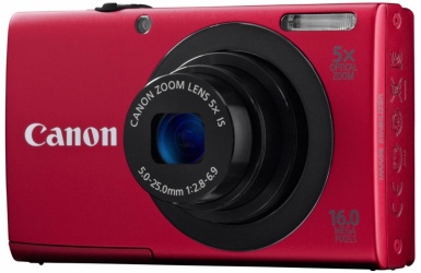 Cámara Digital Canon PowerShot A3400 IS, 16MP, Zoom óptico 5x, Rojo 