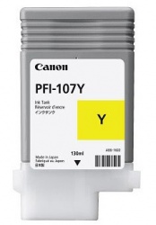 Tanque de Tinta Canon PFI-107Y Amarillo Amarillo, 130ml,  