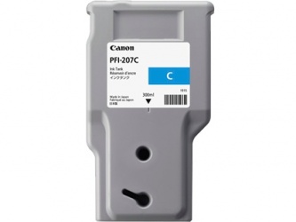 Tanque de Tinta Canon PFI-207C Cian, 300ml,  