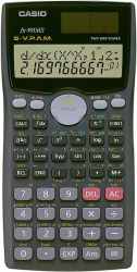 Casio Calculadora Científica FX-991MS, 12 Dígitos, Batería/Energía Solar, Negro 