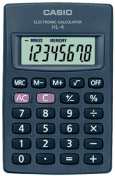 Casio Calculadora HL-4, 8 Dígitos 