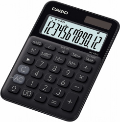 Casio Calculadora Básica MS-20UC-BK, 12 Dígitos, Negro 