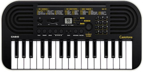 Casio Teclado Digital SA-51, 32 Teclas, 32 Tonos, USB 