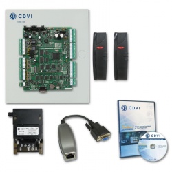 CDVI Kit Control de Acceso para 2 Puertas, 1x RJ-45, 1x RS-232 