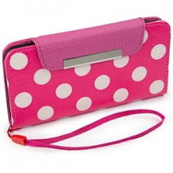 Cellairis Funda Wristlet para iPhone 6/6s, Rosa/Bolitas 