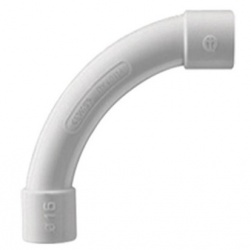Charofil Curva de Radio Estrecho PVC 1'', Gris 