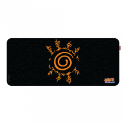 Mousepad Checkpoint Naruto Jutsu de Sellado, 79 x 34cm, Grosor 4mm, Negro/Narajna 