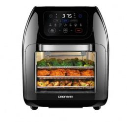 Chefman Freidora de Aire RJ38-RDO-PV12, 11 Litros, 1700W, Negro 