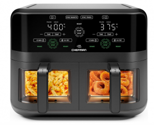 Chefman Freidora de Aire RJ38SQPF-3TDB, 5.5 Litros, 1700W, 230°C, Negro 