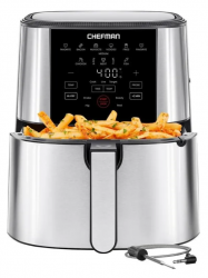Chefman Freidora de Aire RJ38SQSS-5T2P, 4.7 Litros, 1300W, 232°C, Plata 