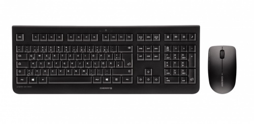 Kit de Teclado y Mouse Cherry DW 3000, Inalámbrico, USB, Negro (Español) 