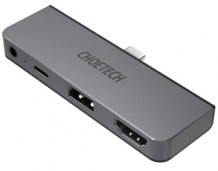 Choetech Hub USB C 3.2 Macho - 1x USB A 2.0 Hembra, 1x USB C 3.2 Hembra, 1x HDMI, Gris 