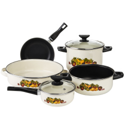 Cinsa Batería de Cocina Lisboa, Acero Inoxidable, Antiadherente, 7 Piezas 