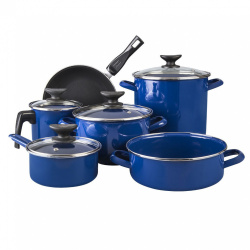 Cinsa Batería de Cocina Albania, Acero Inoxidable, Antiadherente, 10 Piezas 