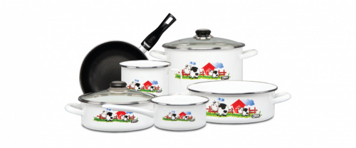 Cinsa Batería de Cocina Terranova, Acero, Antiadherente, 8 Piezas 