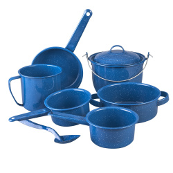 Cinsa Batería de Cocina Jade, Peltre, 8 Piezas, Azul 