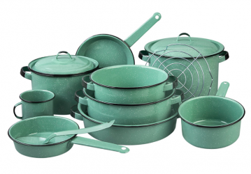 Cinsa Batería de Cocina Yaqui, Acero Vitrificado, Antiadherente, 13 Piezas 